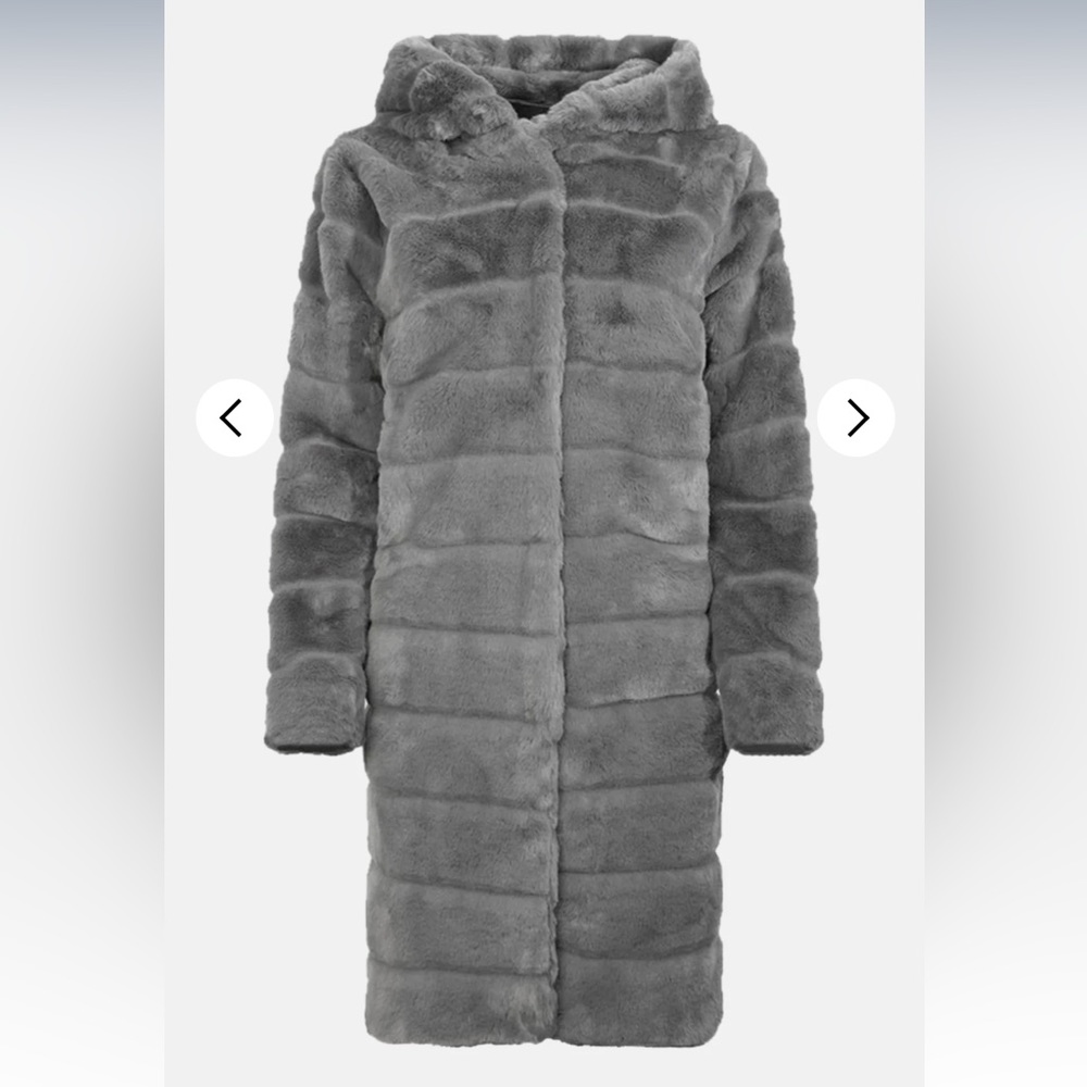 Grey Apparis Faux Fur Celina Coat